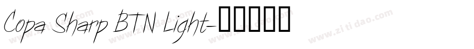 Copa Sharp BTN Light字体转换